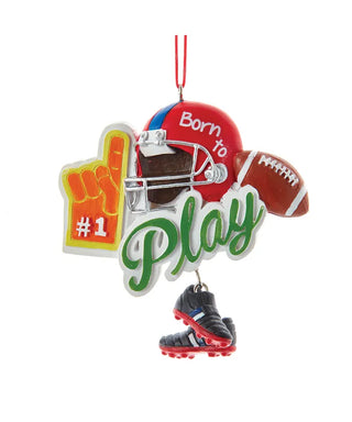 hanging football ornament