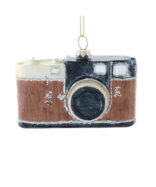 4.25" glass camera ornament
