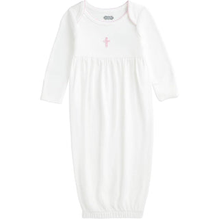 crochet cross gown - pink