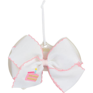 cake slice embroidered bow