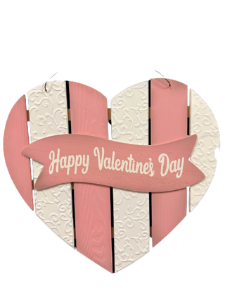 pink & white "happy valentine's day' heart