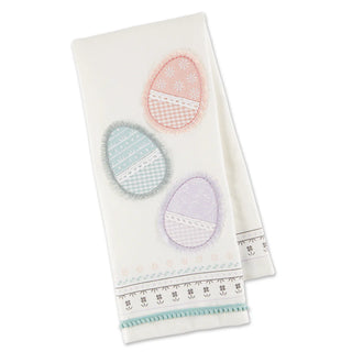 easter eggs embellished dish towel