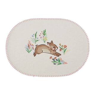 spring bunny printed placemat