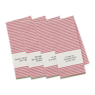 happy alcohol-idays printed dishtowels - assorted