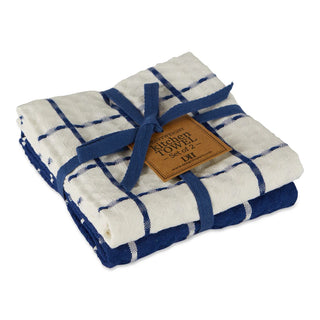 kitchen windowpane waffle dishtowel,set of 2