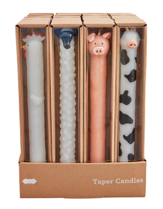 farm animal taper candles- assorted