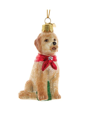 3.5" noble gems goldendoodle glass ornament