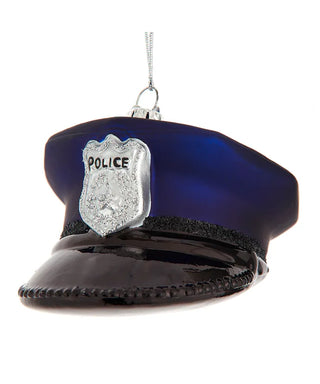noble gems glass police hat ornament