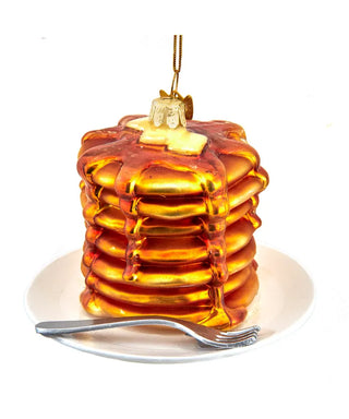 4" noble gems glass pancakes ornament