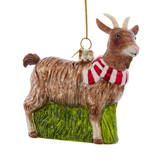 4.5" glass goat ornament