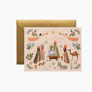nativity scene greetings card