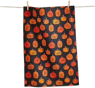 black pumpkin dishtowel