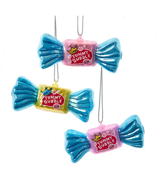 1.5" glass bubblegum ornaments - assorted