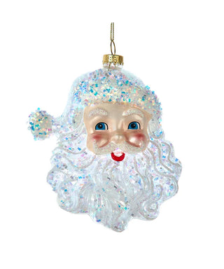 5.5" glass santa head ornament