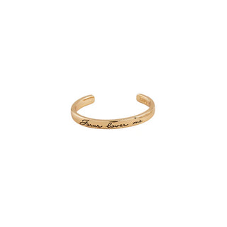 jesus loves me cuff bracelet- gold