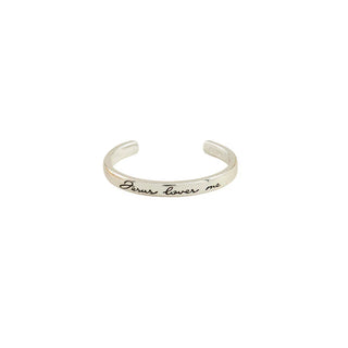 jesus loves me cuff bracelet- silver
